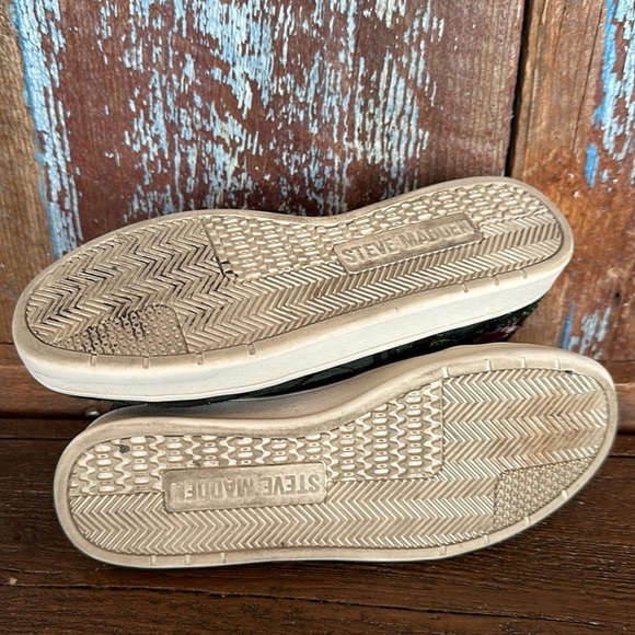 Steve Madden Allie Green Multi Embroidered High-Top Sneakers Size 7.5 - Picture 8 of 9